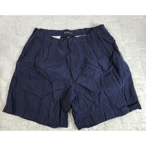 Structure Men's Shorts size 36" Navy Blue cotton/Nylon Shorts flat front walking